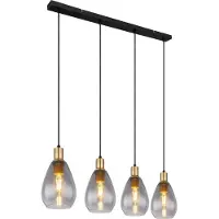 Globo Hanglamp Fanni 4-lichts zwart