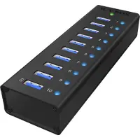 Raidsonic IB-AC6110 10-Port USB 3.0 Hub