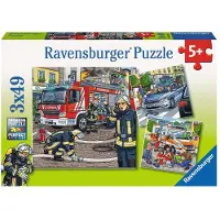 Ravensburger 3 x 49-delig kinderpuzzel, "Hulp in Nood", artikelnummer 09335