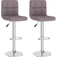 vidaXL Barkrukken 2 st stof taupe