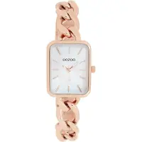 Oozoo Horloge met Schakelarmband Rosé Goud/Wit | C11134
