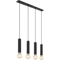Globo Lighting hanglamp, metaal, mat zwart, 4x E27