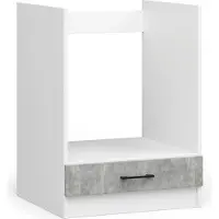 Akord Keukenkast modulaire OLIWIA S60 / Onderkast / Ovenkast / Furniture Factory / Wit - Beton Grijs / 60 x 82 x 55 cm