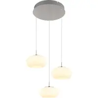 Globo Design Hanglamp Quintara 3 Lichts Nikkel