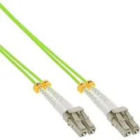 InLine - Cordon de raccordement - LC multi-mode (M) pour LC multi-mode (M) - 3 m - fibre optique - duplex - 50 / 125 microns - OM5 - sans halogène - vert
