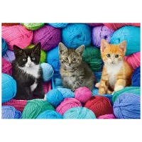 Castorland Kittens in Yarn Store – Puzzel – 1.000 stukjes – Satijnen afwerking – Perfecte pasvorm – Europese kwaliteit