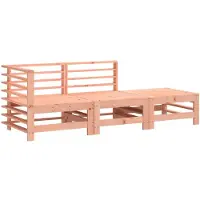 vidaXL 3-delige Loungeset massief douglashout