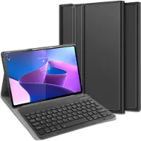 Cazy tablet Hoes met Toetsenbord geschikt voor Lenovo Tab P12 Pro - QWERTY Bluetooth Keyboard Case - Zwart