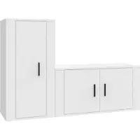 vidaXL 2-delige Tv-meubelset bewerkt hout wit