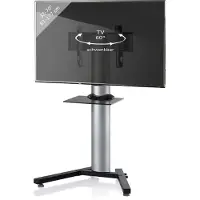 VCM TV voet TV standaard Stadino Mini 2 draaibaar (zilver / zwart)