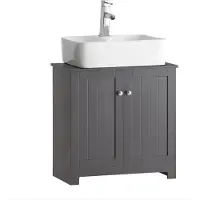 SoBuy 2-Laags opbergkast - 60 X 29 X 60cm - Grijs
