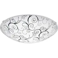 Eglo Margitta 1 - Wand/Plafondlamp - 1 Lichts - Ø315mm. - Wit, Zwart, Helder