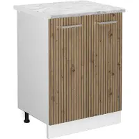 Vicco R-Line Keukenonderkast – 60 cm, WB Marmer Artisanaal eiken