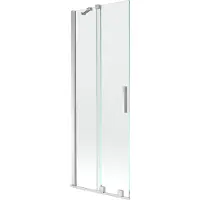 Mexen Velar badwand 2-delige schuif 75 x 150 , transparant, chroom - 896-075-000-01-01