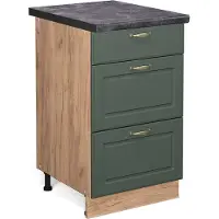 Vicco Fame-Line Keukenonderkast – 50 cm, WB Antraciet Groen-Goud Landhuis