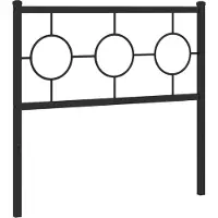 vidaXL Vervangend hoofdbord 90 cm metaal zwart
