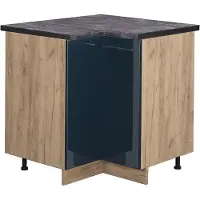 Vicco Hoekkast Fame-Line Donkerblauw hoogglans 80.5 cm , WB Antraciet, Model 48865