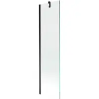 Mexen Next badwand scherm 1-delig 50 x 150 , transparant, zwart - 895-050-000-00-00-70