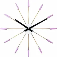 Nextime Plug Inn – Wandklok – 58 cm – RVS – Lavendel – Stil