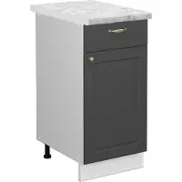 Vicco Fame-Line Keukenonderkast – 40 cm, WB Marmer Antraciet-goud