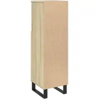 vidaXL Badkamerkast 30x30x100 cm bewerkt hout sonoma eikenkleurig