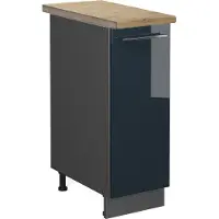 Vicco Apotheekkast Fame-Line Donkerblauw hoogglans 30 cm , WB Eik, Model 48837