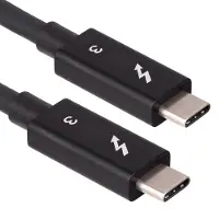 Akyga AK-USB-33 USB-kabel Thunderbolt 3 Thunderbolt stekker, Thunderbolt stekker 0.50 m Zwart 4K UHD