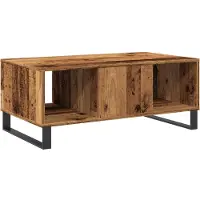 vidaXL Salontafel 90x50x36,5 cm bewerkt hout oud houtkleurig