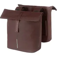 Basil City - Dubbele Fietstas - 32 liter - Waterafstotend - Reflectiedetails - Roasted brown