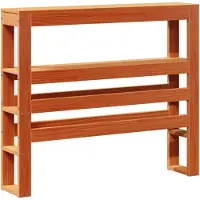 vidaXL Hoofdbord met schappen 75 cm massief grenenhout wasbruin