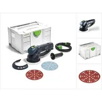 Festool RO 150 FEQ-Plus ROTEX tandwielkast excenterschuurmachine 720W 5mm slag ( 571805 ) in systainer + 50x schuurschijven P60