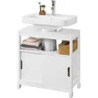 SoBuy Wastafel Kast FRG128-II-W - 60 x 30 x 61 cm - Wit