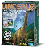 4M Geologische Set: Graaf Een Brachiosaurus Skelet Op