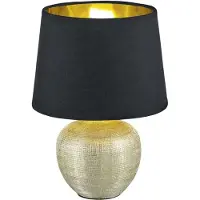 TRIO Tafellamp Luxor 26cm goud met zwart