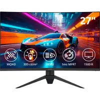 ODYS Q27-X LED-monitor Energielabel F (A - G) 68.6 cm (27 inch) 2560 x 1440 Pixel 16:9 1 ms HDMI 2.1, DisplayPort, Hoofdtelefoon (3.5 mm jackplug) VA LED