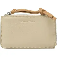Marc O'Polo Leren Kaarthouder Zip Wallet Jonesboro Cream Beige