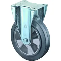 BS Rollen Bokwiel voor zware lasten | wiel-d. 100 mm draagvermogen 150 kg | rubber | 138 mm 110 mm | 1 stuk - N110.B80.101 N110.B80.101