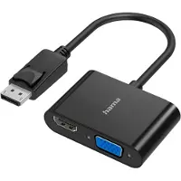 Hama Video-adapter 2in1 DisplayPort-stekker - VGA & HDMI&trade;-aansluiting Ultra-HD 4K