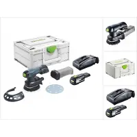 Festool ETSC 125-Basic accu-excentrische schuurmachine 18 V 125 mm borstelloos + 1x accu 3,0 Ah + oplader + Systainer