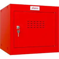 Phoenix Staal Garderobekast 1 Deur Sleutelslot 400 x 400 x 365 mm Rood