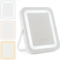 Coast Make-Upspiegel - 3 Kleuren LED - 360° Draaibaar - 240V - 27,5 x 3 x 31cm - Wit