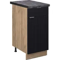 Vicco Fame-Line Keukenonderkast – 40 cm, WB Antraciet Zwart gestreept
