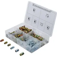Bgs Voertuig gereedschap, Assortiment moeren en bouten voor remleidingfittingen 135 st.