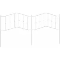 vidaXL Vervangend hoofdbord 200 cm metaal wit