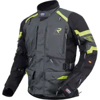 Rukka Madagasca-R motorfiets textiljas, antraciet/zwart/geel, maat 46