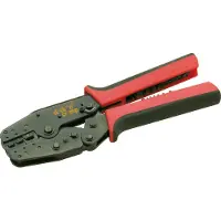 Cimco click n crimp 106002 Perstangset 5-delig Geïsoleerde kabelschoenen, Open platte stekkerhulzen, Platte stekkers 0.5 tot 10 mm² Incl. verwisselbare