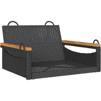 vidaXL Hangstoel, zwart, 63x62x40 cm, polyrotan