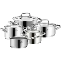 WMF Gourmet Plus - Pannenset - 5-delig - RVS - Met Deksel - Geschikt voor alle warmtebronnen