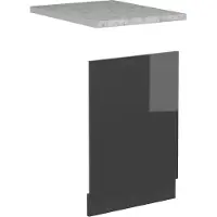 Vicco R-Line Voorpaneel vaatwasser – 45 cm, WB Marmer Antraciet Hoogglans