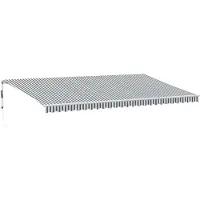 vidaXL Luifel automatisch uittrekbaar 600x350 cm antraciet en wit